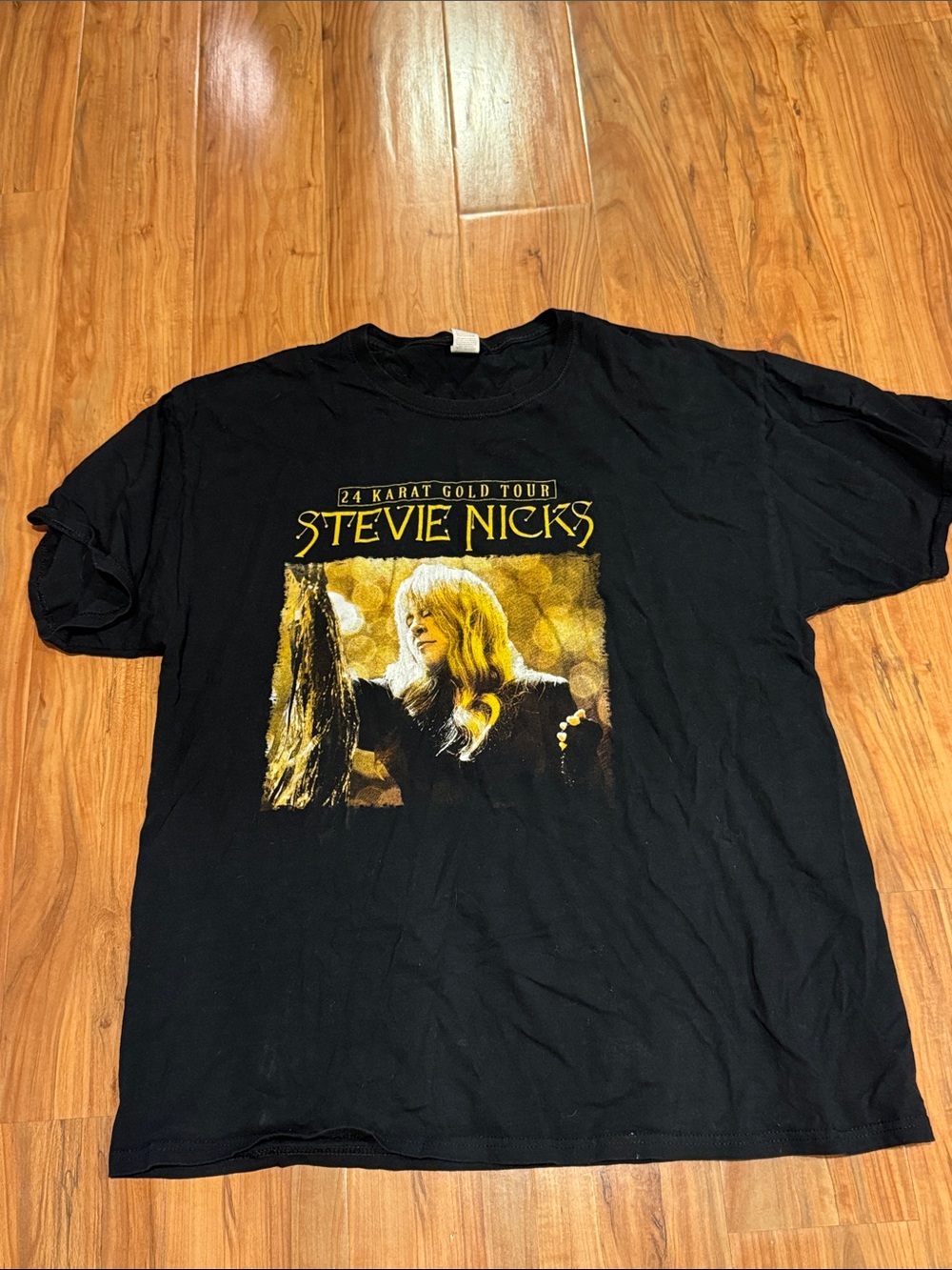 XL Black Graphic Band Tour T‑Shirt - Stevie Nicks 24 Karat Gold Tour